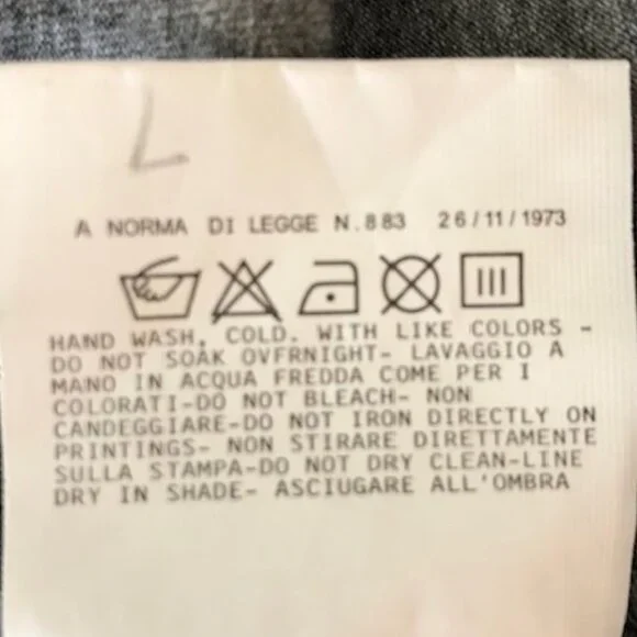 DOLCE & GABBANA V Neck Stud Polka Dot Pocket Gray Cotton Short Sleeve Te… - Picture 11 of 17